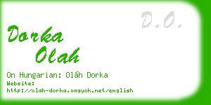 dorka olah business card